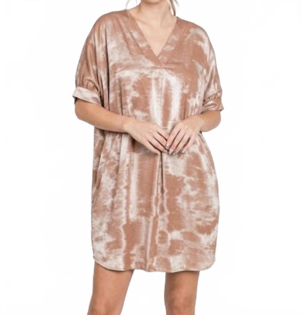 NEW JODIFL metallic mini dress in caramel